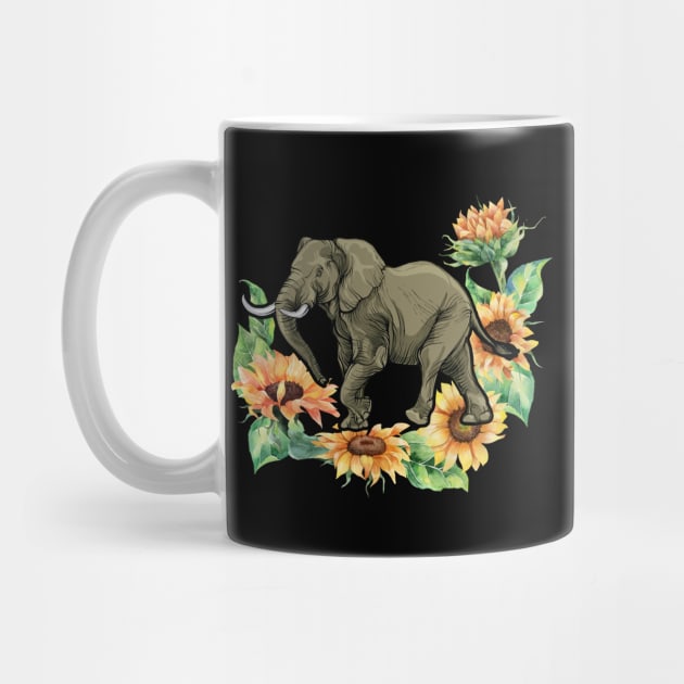 Sunflower Elephant Gift by TabbyDesigns